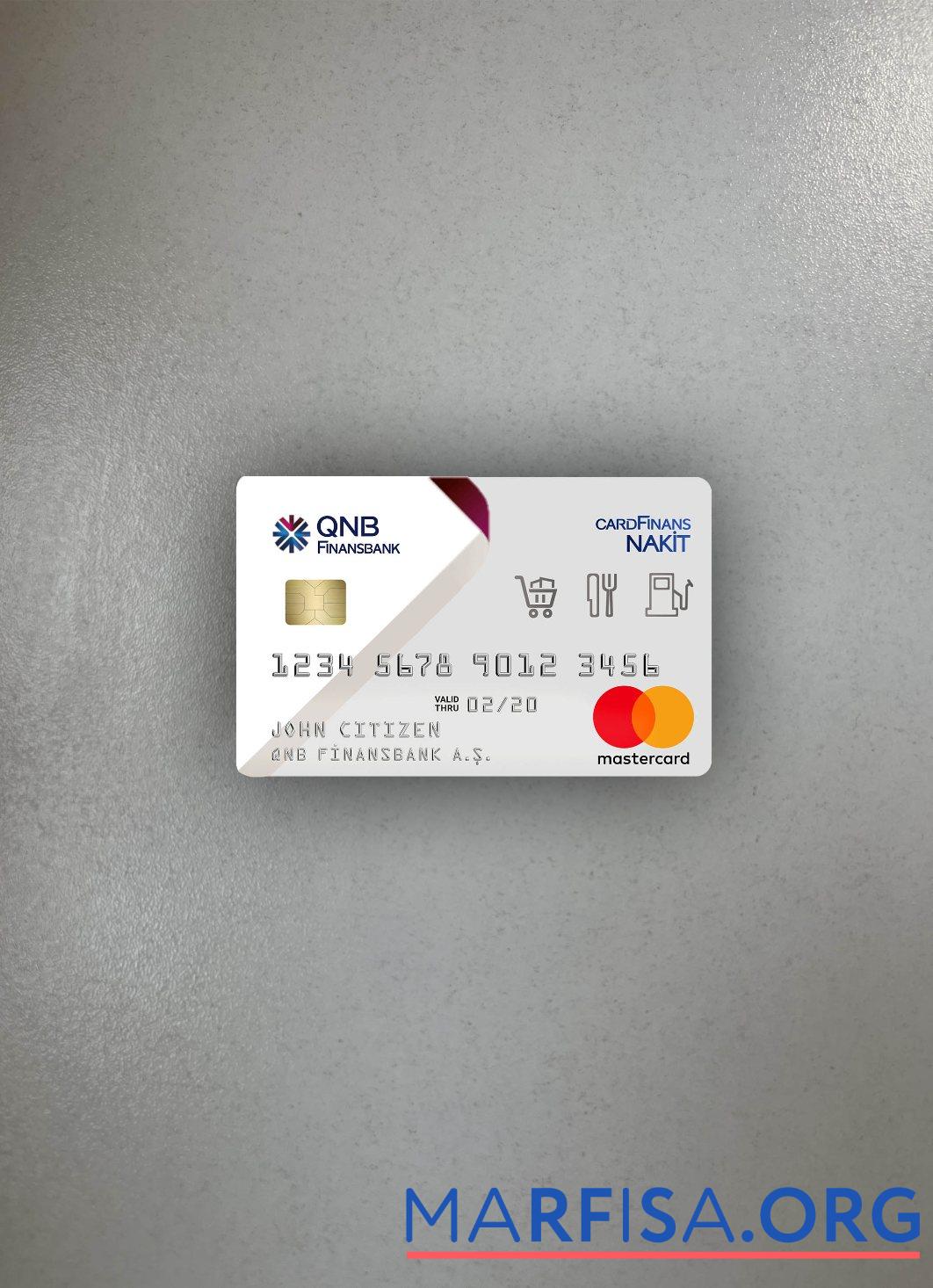 Blank Turkey QNB Finansbank Card photolook front sample